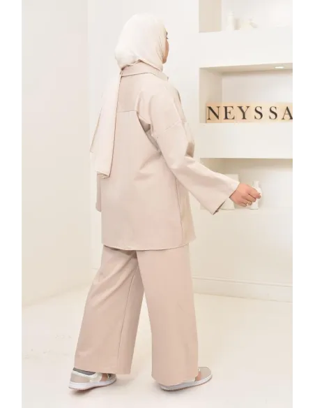 Ensemble chemise avec pantalon tissu  haute qualité, outfit hijabi