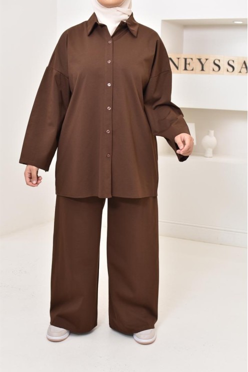 Ensemble chemise avec pantalon tissu  haute qualité, outfit hijabi