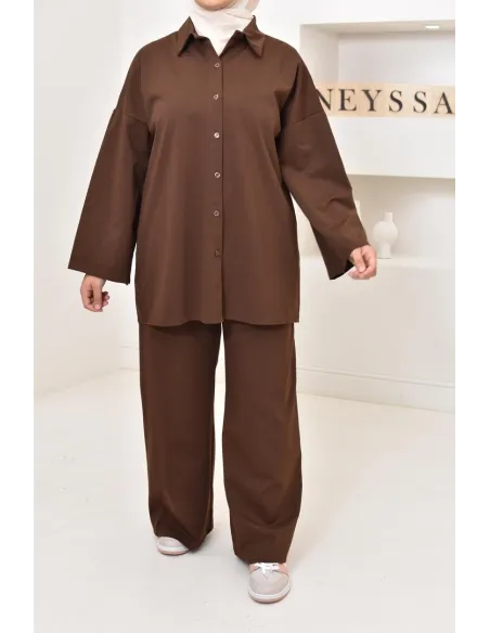 Ensemble chemise avec pantalon tissu  haute qualité, outfit hijabi