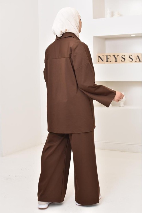 Ensemble chemise avec pantalon tissu  haute qualité, outfit hijabi