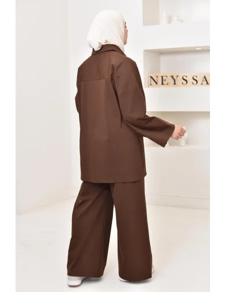 Ensemble chemise avec pantalon tissu  haute qualité, outfit hijabi