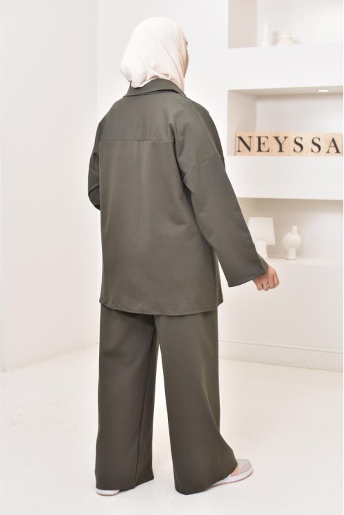 Ensemble chemise avec pantalon tissu  haute qualité, outfit hijabi