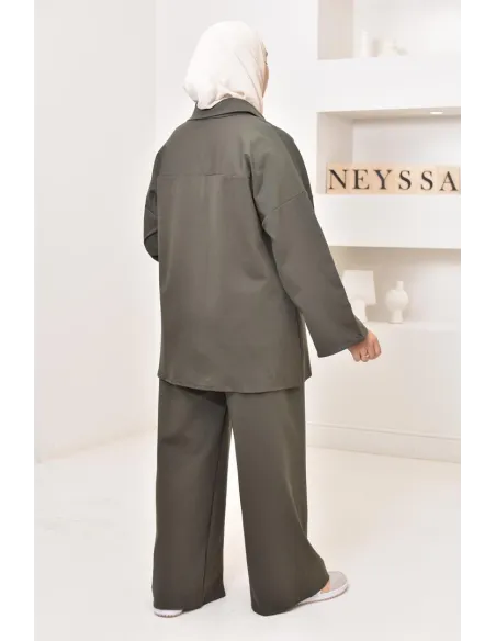 Ensemble chemise avec pantalon tissu  haute qualité, outfit hijabi
