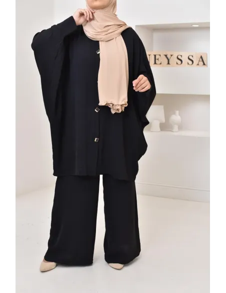 Ensemble 2 pièces : tuniques manches papillon et palazzo, tenue hyper fluide