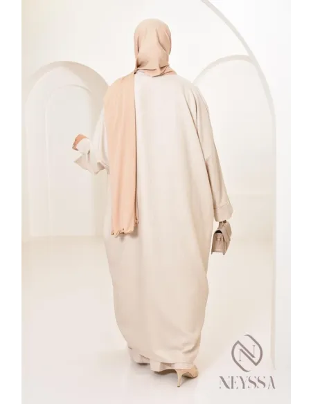 Long kimono femme effet lin coupe oversize idéal femme voilée