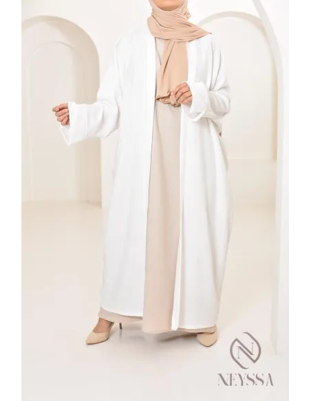 Women's long kimono linen effect oversize cut ideal for veiled women