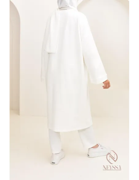 Tunika-Kleid im Oversize-Sweatshirt-Stil, ideal für sportliche Hijabi.