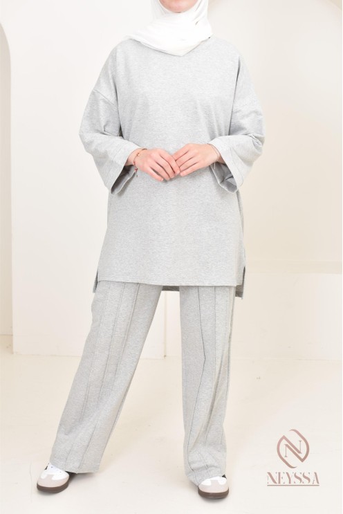 ensemble modeste femme sportwear, tissu coton agréable à porter