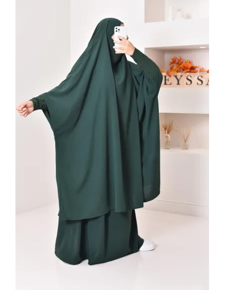 jilbab 2 pieces en wool peach haut de gamme et pas cher