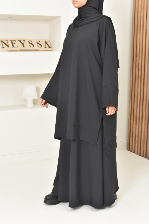 ensemble tunique jupe moderne et modeste, idéal femme voilée