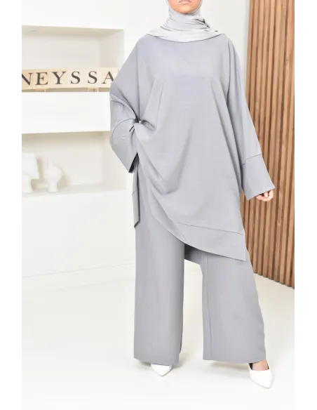 ensemble tunique pantalon taille femme coupe modeste, ensemble moderne
