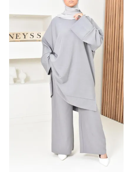 ensemble tunique pantalon taille femme coupe modeste, ensemble moderne