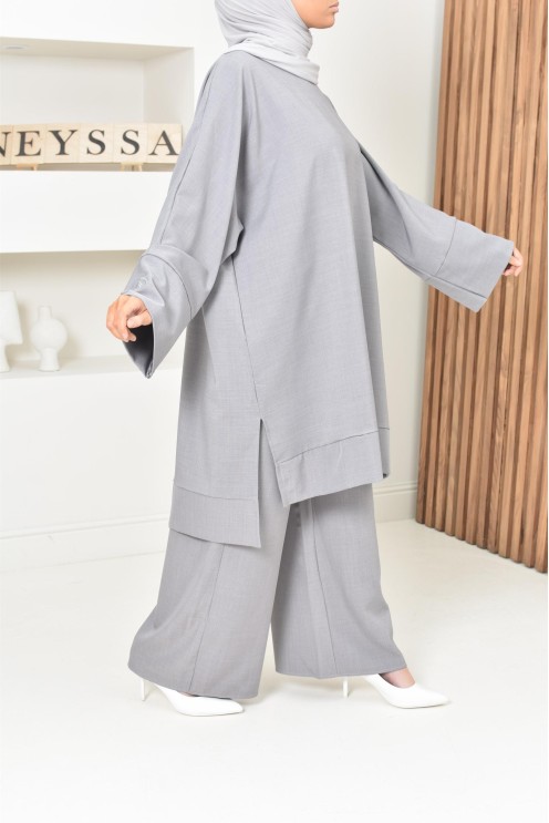 ensemble tunique pantalon taille femme coupe modeste, ensemble moderne