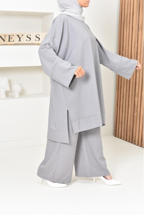 ensemble tunique pantalon taille femme coupe modeste, ensemble moderne