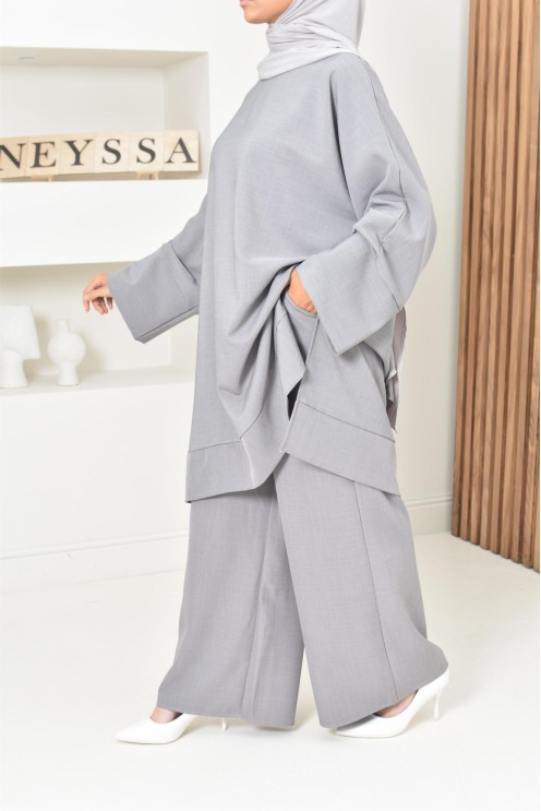 ensemble tunique pantalon taille femme coupe modeste, ensemble moderne