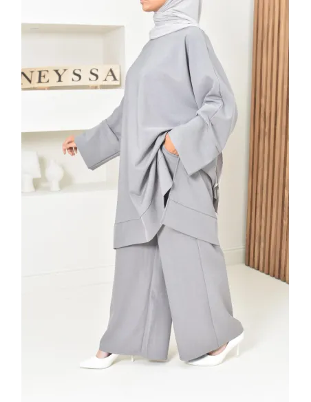 ensemble tunique pantalon taille femme coupe modeste, ensemble moderne