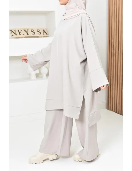 ensemble tunique pantalon taille femme coupe modeste, ensemble moderne