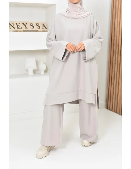 ensemble tunique pantalon taille femme coupe modeste, ensemble moderne