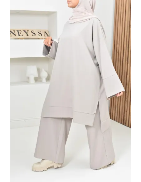 ensemble tunique pantalon taille femme coupe modeste, ensemble moderne