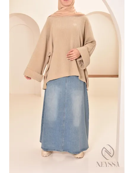 tunique oversize Neyssa confection en velours côtelé pour look hiver