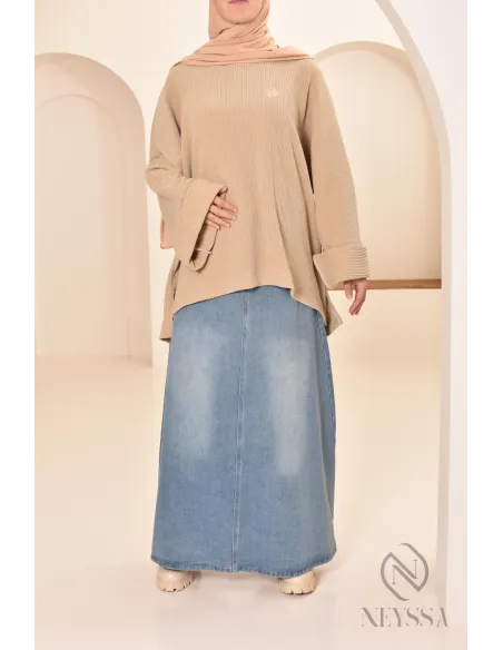 tunique oversize Neyssa confection en velours côtelé pour look hiver