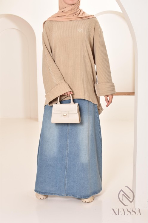 tunique oversize Neyssa confection en velours côtelé pour look hiver