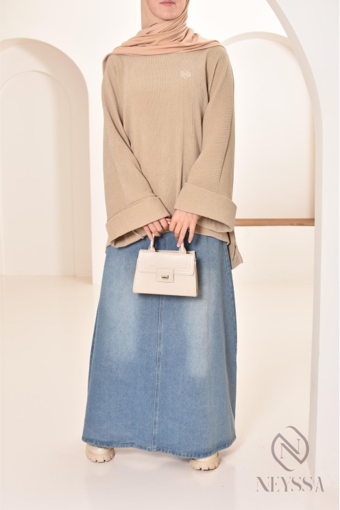 tunique oversize Neyssa confection en velours côtelé pour look hiver