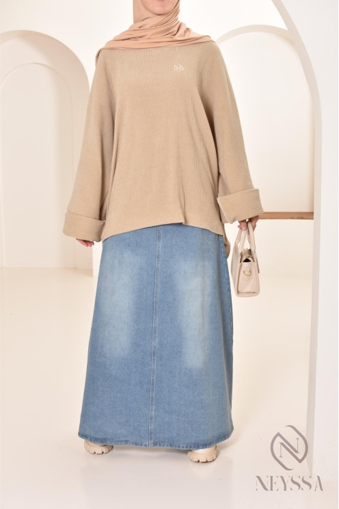 tunique oversize Neyssa confection en velours côtelé pour look hiver