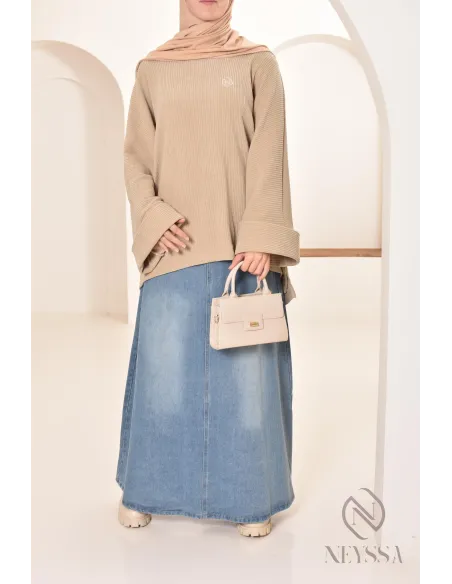 tunique oversize Neyssa confection en velours côtelé pour look hiver