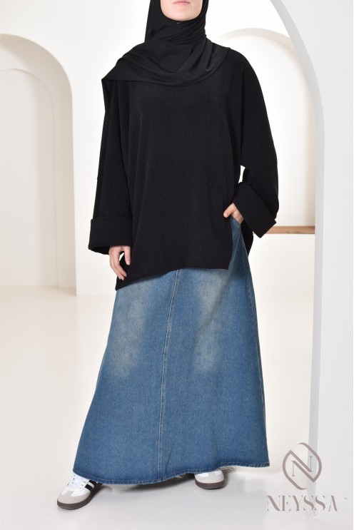 tunique oversize Neyssa confection en velours côtelé pour look hiver