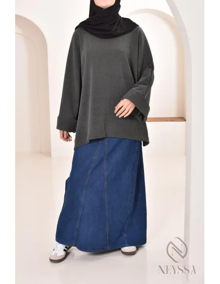 tunique oversize Neyssa confection en velours côtelé pour look hiver