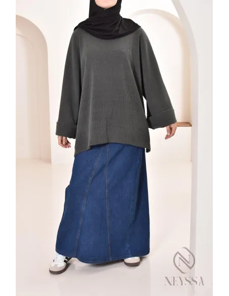 tunique oversize Neyssa confection en velours côtelé pour look hiver