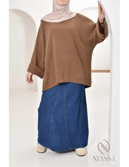 Oversize-Tunika Neyssa Konfektion aus Cord für den Winterlook.