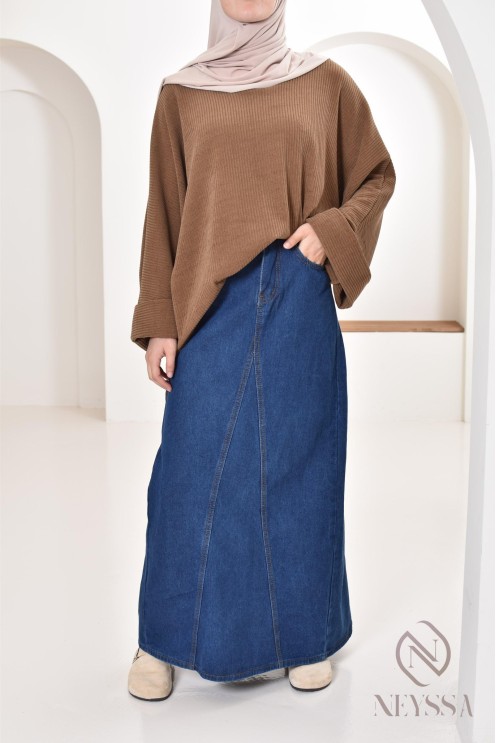 Oversize-Tunika Neyssa Konfektion aus Cord für den Winterlook.