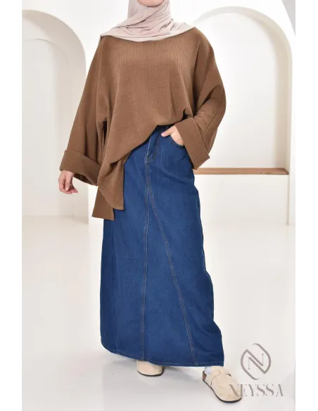 Oversize-Tunika Neyssa Konfektion aus Cord für den Winterlook.