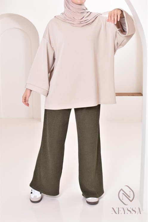 Women's corduroy pants, warm for winter, loose fit