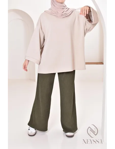 Women's corduroy pants, warm for winter, loose fit