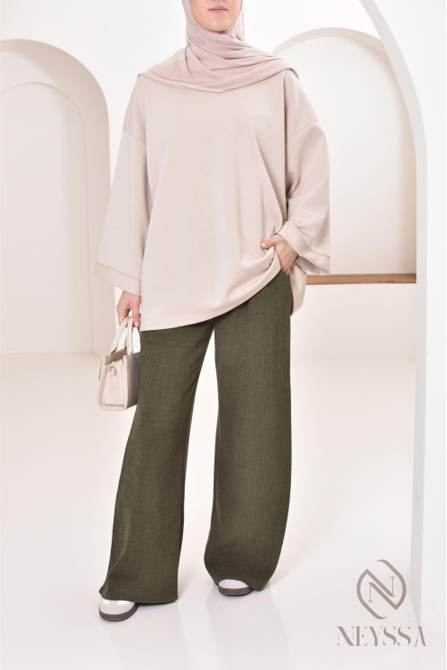 Women's corduroy pants, warm for winter, loose fit