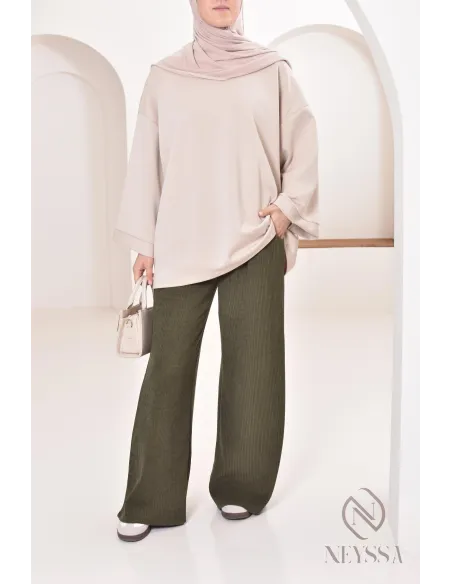 Women's corduroy pants, warm for winter, loose fit