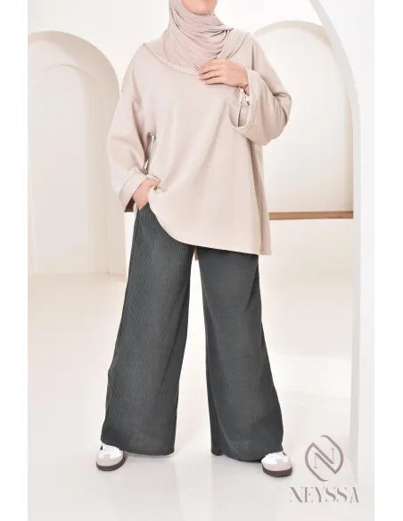 Women's corduroy pants, warm for winter, loose fit