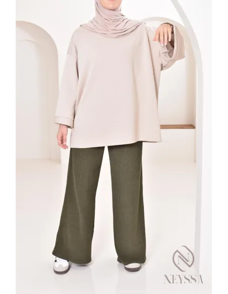 Women's corduroy pants, warm for winter, loose fit