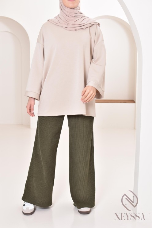 Women's corduroy pants, warm for winter, loose fit