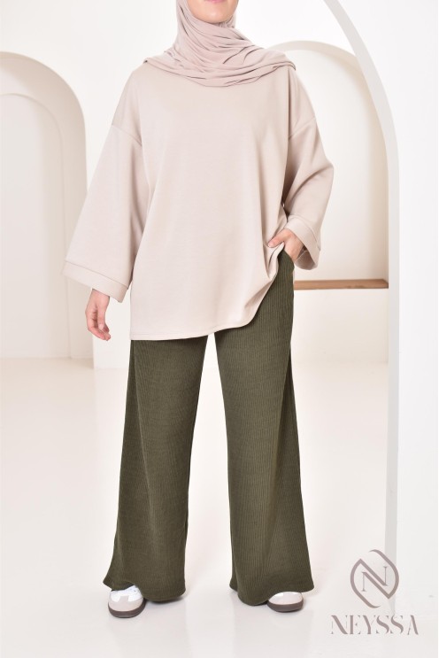 Women's corduroy pants, warm for winter, loose fit