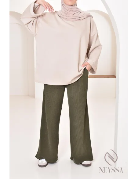 Women's corduroy pants, warm for winter, loose fit