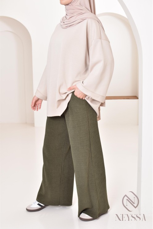 Women's corduroy pants, warm for winter, loose fit