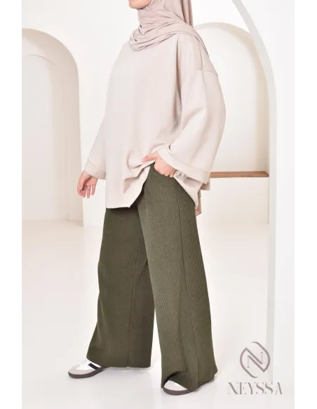 Women's corduroy pants, warm for winter, loose fit