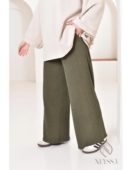 Women's corduroy pants, warm for winter, loose fit