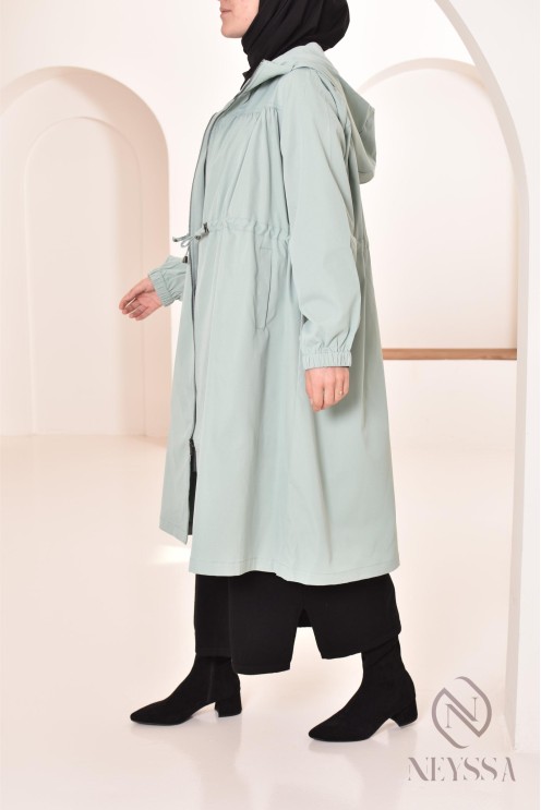 parka femme longue modeste imperméable idéale pour l'automne