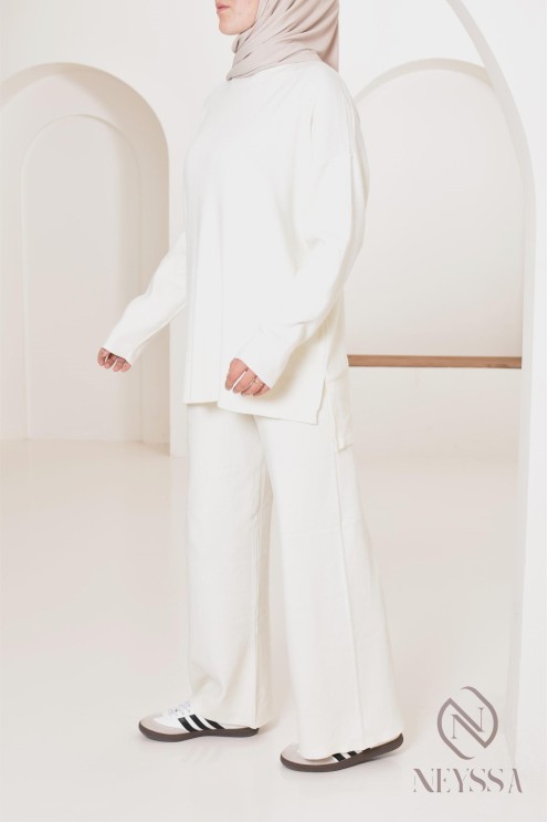 Ensemble pour femme en maille parfait pour l'hiver, tenues hijabi 