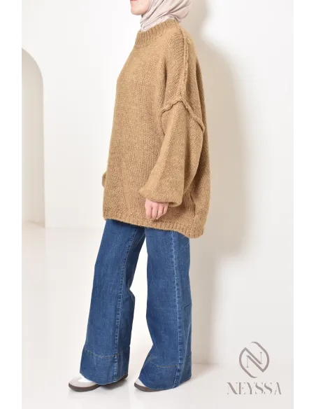 Palazzo en jean ample haut de gamme modest fashion pour hijabi